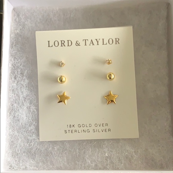 Gold over sterling silver earnings set - Picture 2 of 3